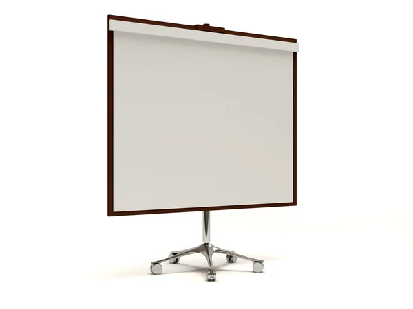 Projektor ekran na białym tle — Zdjęcie stockowe
