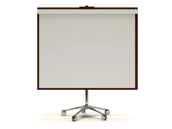 Beyaz arka plan ekranda projektör — Stok fotoğraf