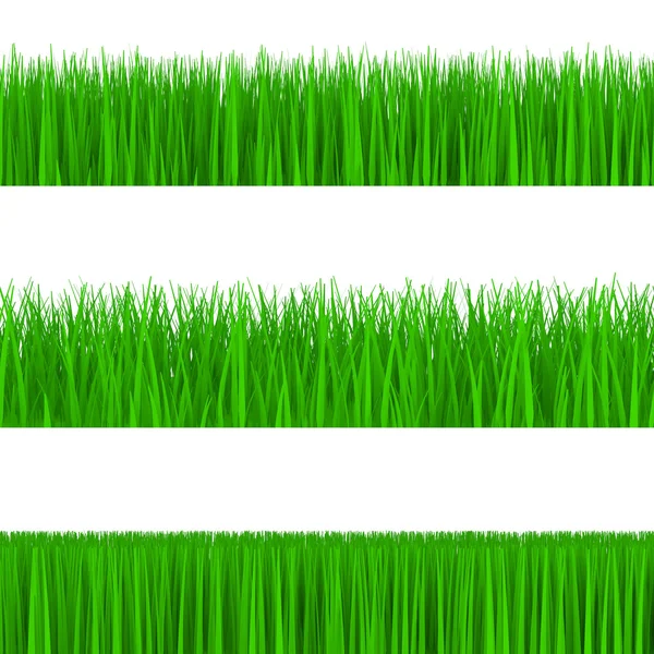 Uppsättning av grönt gräs. 3D illustration — Stockfoto