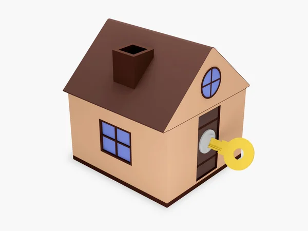 Ilustração 3d abstrata do conceito de hipoteca — Fotografia de Stock