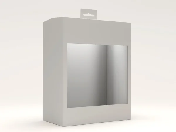 3D-box på vit bakgrund — Stockfoto
