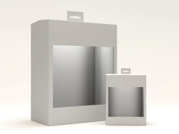 Två lådor på vit bakgrund — Stockfoto