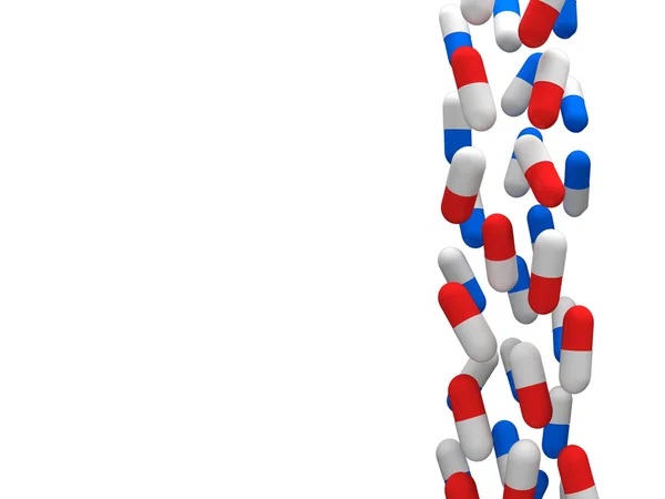 白い背景の上の 3 d の錠剤のデジタル イラストレーション — ストック写真