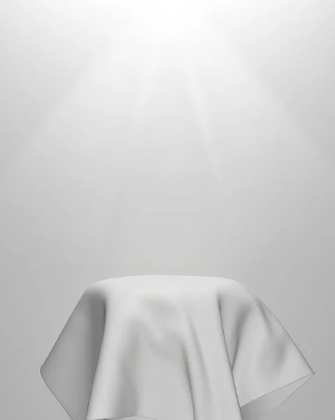 Pusty biały stoisko na wystawie — Zdjęcie stockowe