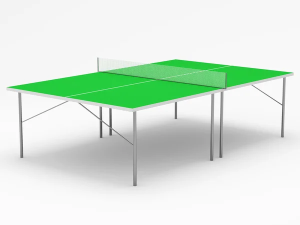 在白色背景上的乒乓球桌 — 图库照片