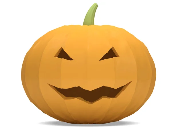 3d Halloween Pumpkin on white background — Stock Photo, Image