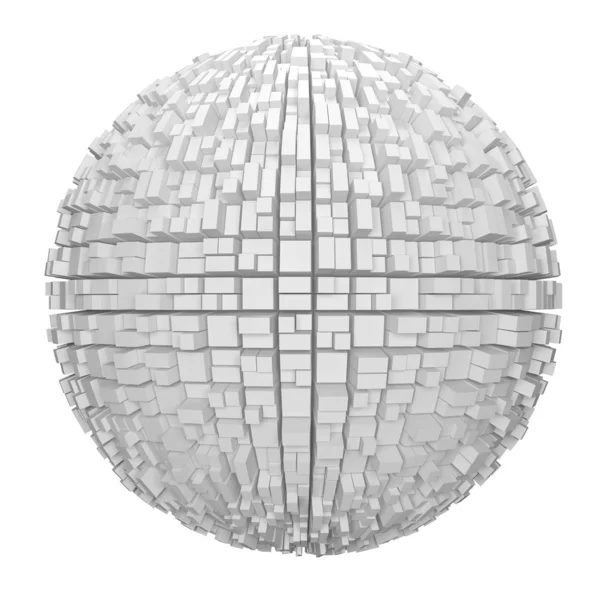 Esfera abstracta sobre fondo blanco — Foto de Stock