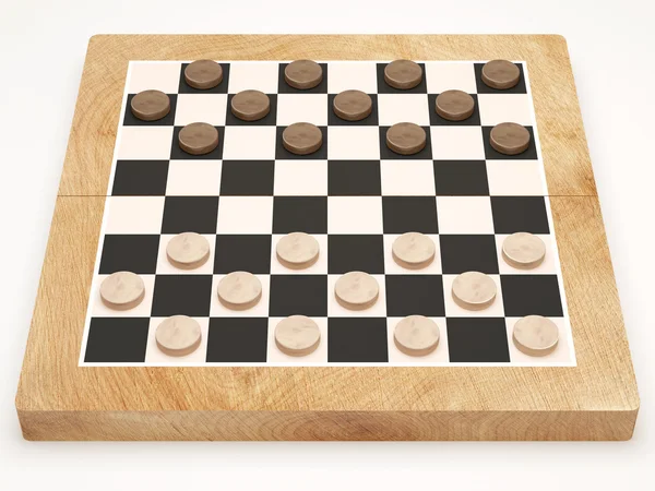 stock image Checkers Game on white background