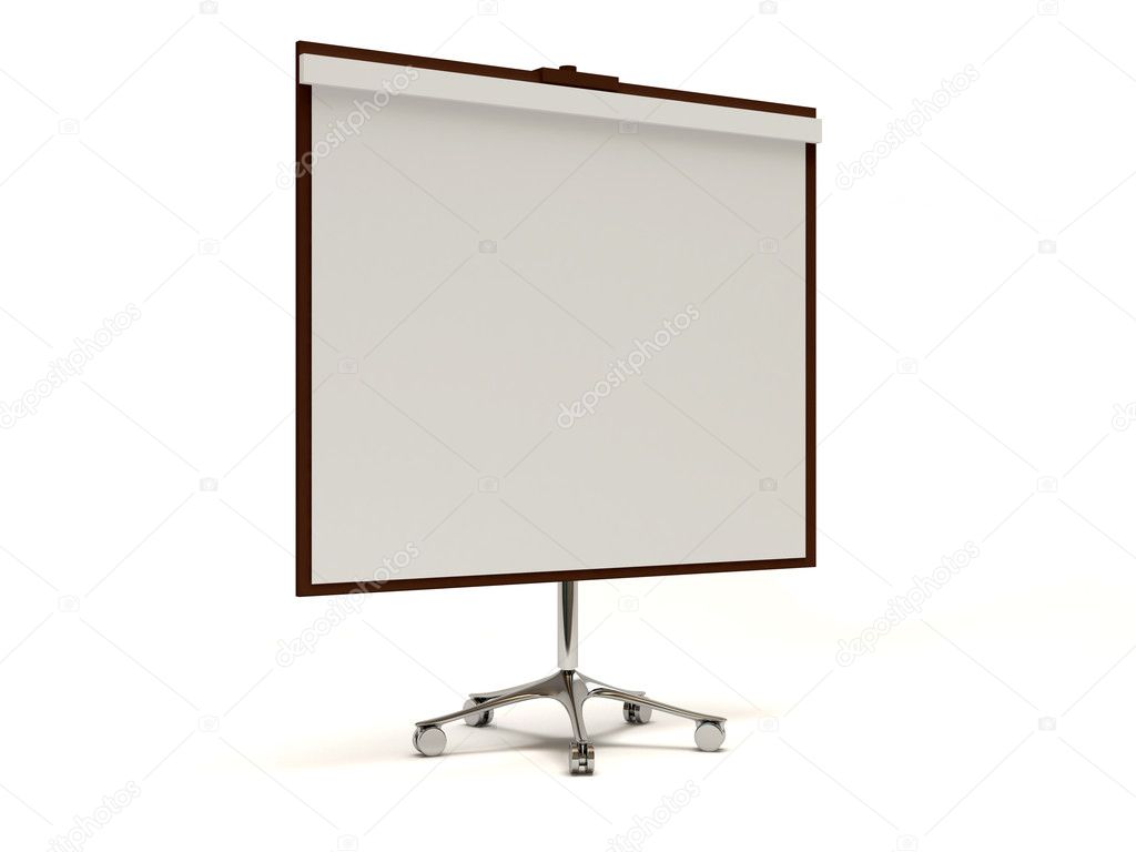 Projector Screen on white background