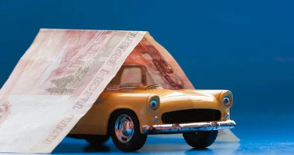 Försäljning, inköp eller försäkring bil — Stockfoto