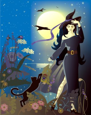 Night witch clipart