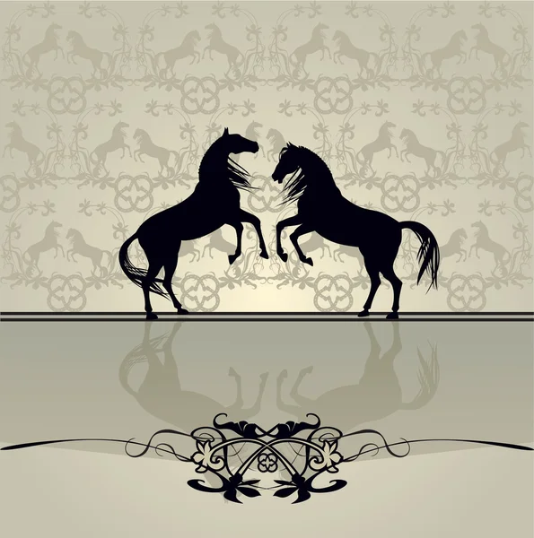 Sihlouette de cheval — Image vectorielle