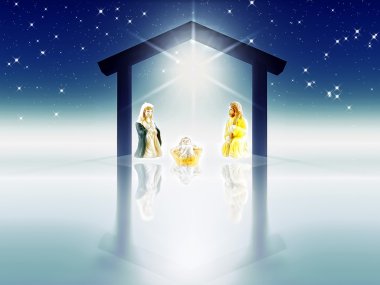 Nativity scene clipart