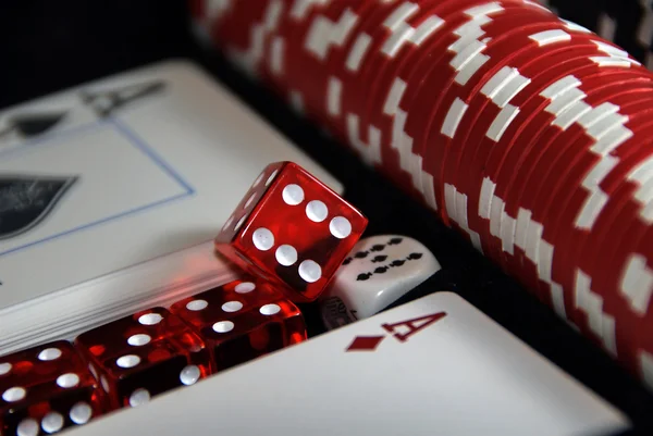 Pokerset — Stockfoto