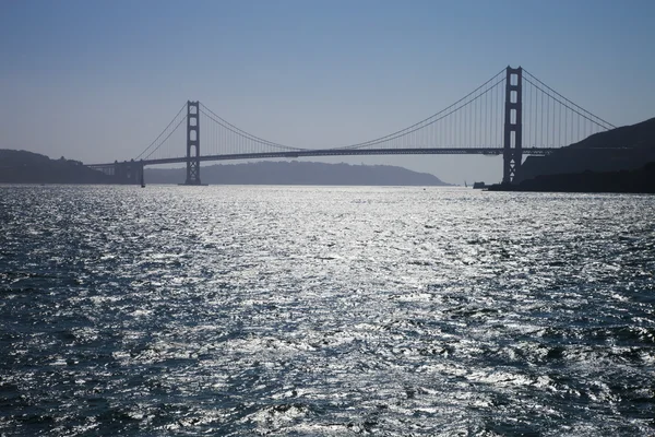 La silhouette del Golden Gate Bridge — Foto Stock