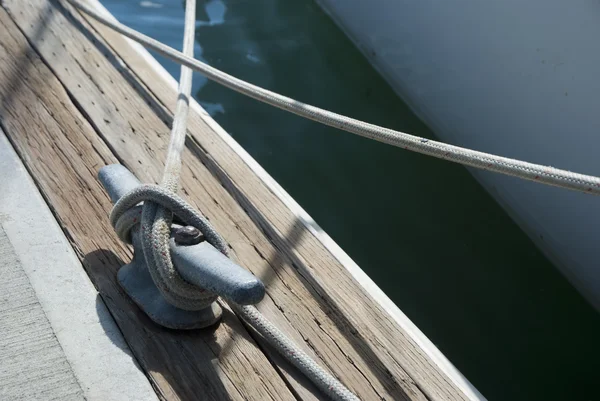 Fisherman boat rope knot — Stock Photo, Image