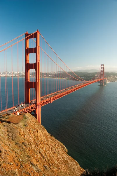 Η χρυσή γέφυρα πυλών στο Σαν Φρανσίσκο κατά το ηλιοβασίλεμα — Φωτογραφία Αρχείου