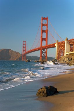 golden gate Köprüsü san francisco gün batımı sırasında