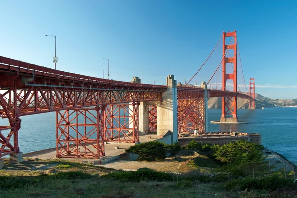 金门桥在旧金山日落 — 图库照片