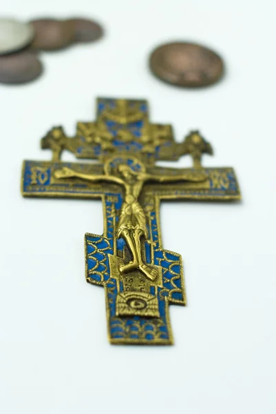 Croce antica russa — Foto Stock