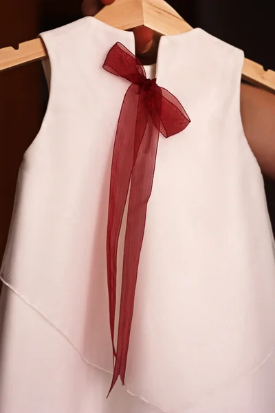 Children's white elegant dress . — Stock Photo, Image