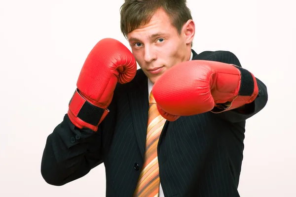 Boxing businessman — Stock Photo, Image