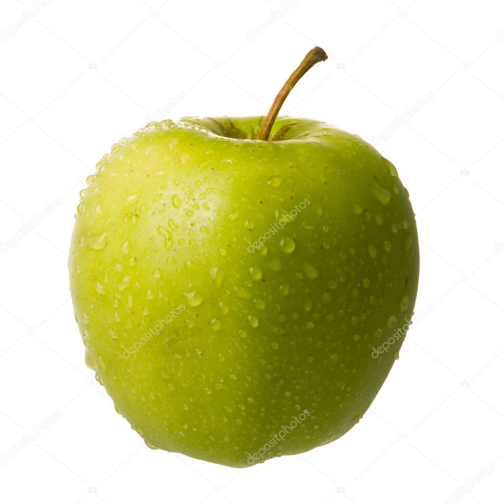 Dewy green apple