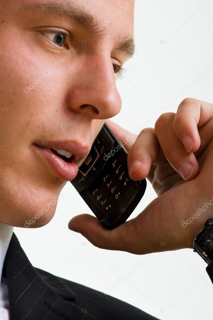 Phone businessman