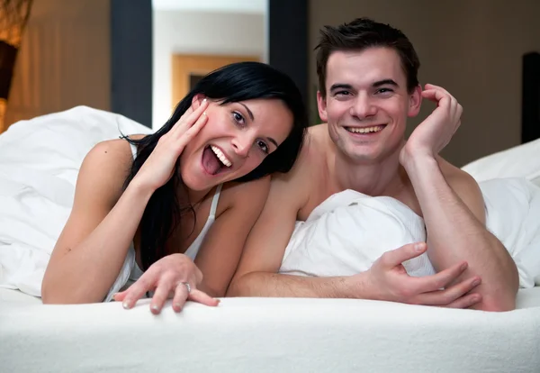 Young couple having fun — Stock Photo, Image