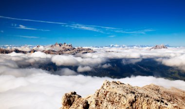 Panorama of high mountains - Alps clipart