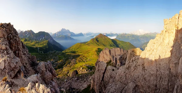 Nice panoramic view of high mountains — Stock Photo, Image