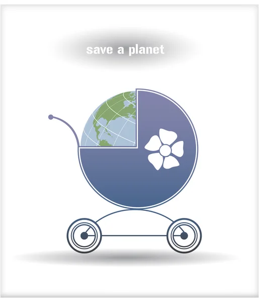 Salvar un planeta — Vector de stock