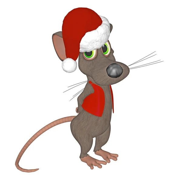 Mysz bożonarodzeniowa (Mikołaj) — Zdjęcie stockowe