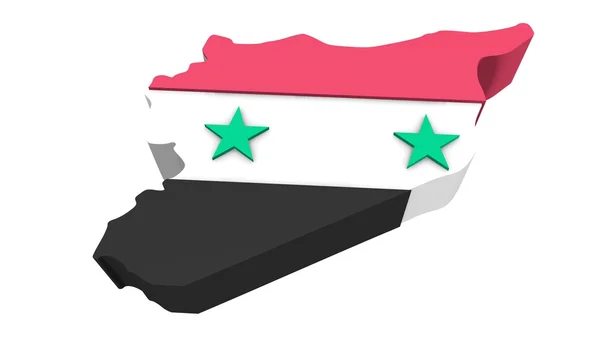 Siria Mapa —  Fotos de Stock