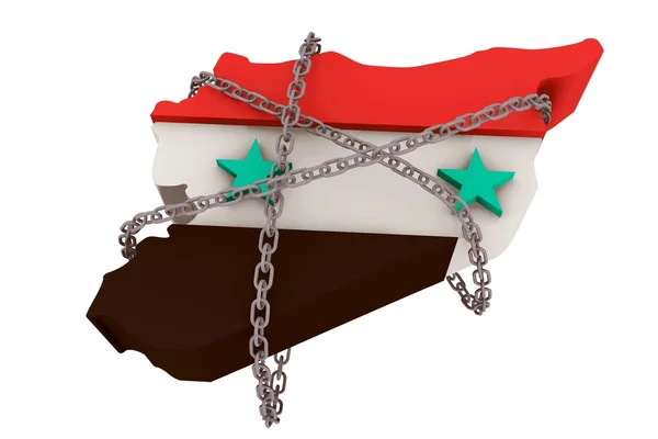 Syria held down by dictatorship chains — Stock Photo, Image