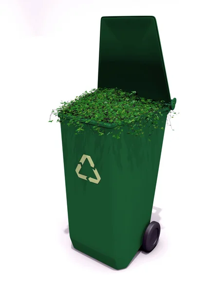 常春藤的回收容器 — 图库照片
