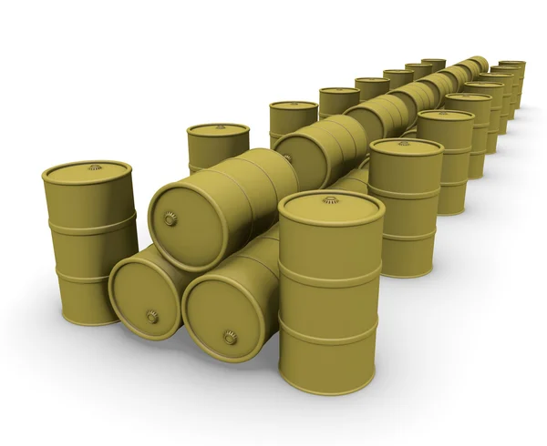 Yellow barrels — Stock Photo, Image