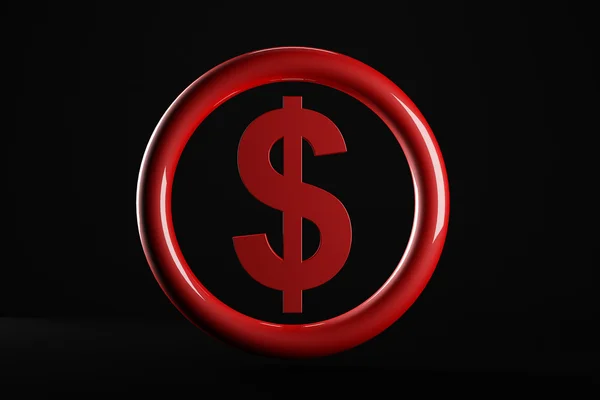 3D Doları para birimi simgesi — Stok fotoğraf
