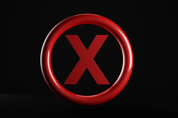 Excluir ou símbolo x — Fotografia de Stock