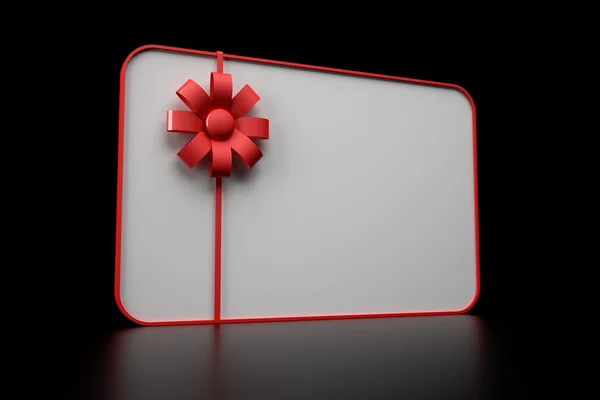 Illustrazione 3d della gift card — Foto Stock