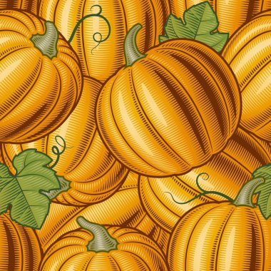 Seamless pumpkin background clipart