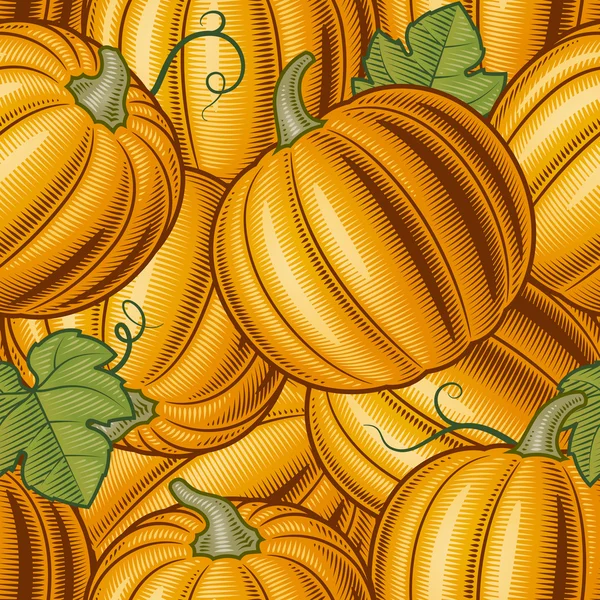 Seamless pumpkin background — Stock Vector