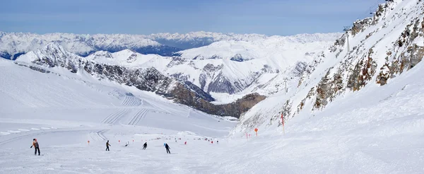 Slope on the alpine skiing resort — Stock Photo, Image