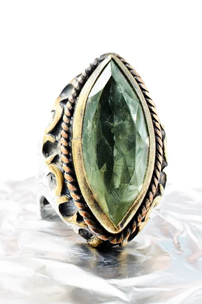 Oszmán ezüst gyűrű. — Stock Fotó