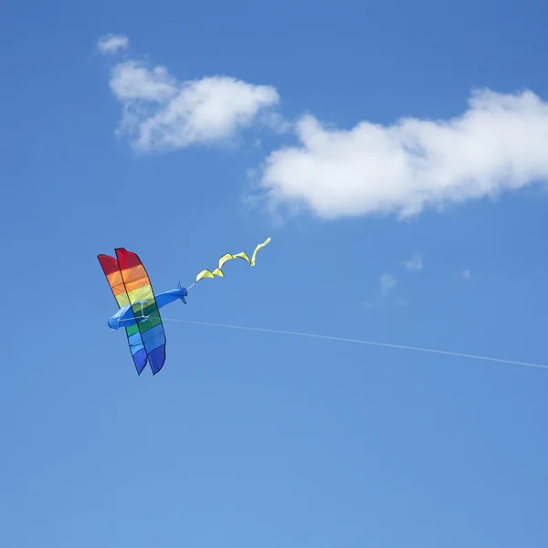 Kite Flying, plane — Stock Photo, Image