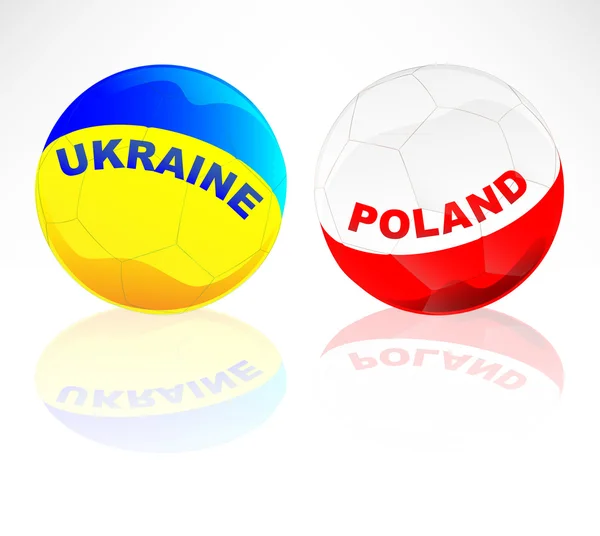 Ucrânia e polônia —  Vetores de Stock