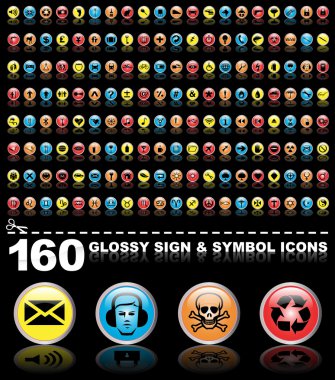 160 symbol icons clipart