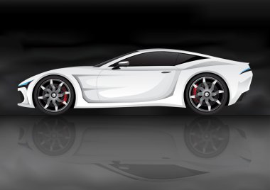 Realistic vector sports car clipart