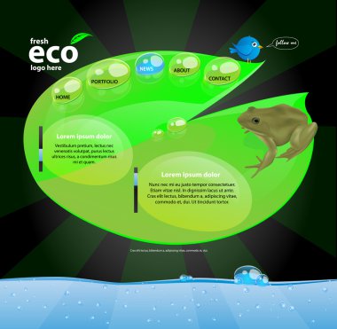 Eco web design concept clipart