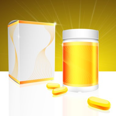 Capsule package design clipart